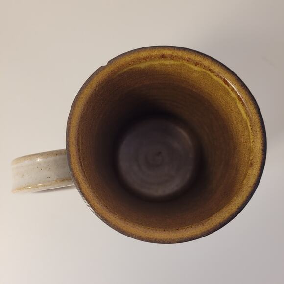 Krause Vintage Pottery 1990 Geometric Mug Clay Coffee Tea Blue/Brown - Picture 6 of 12